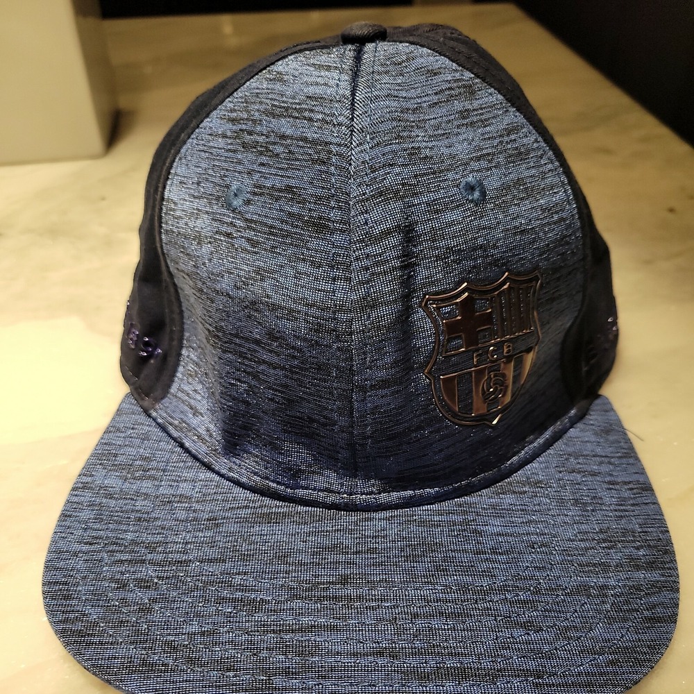 FCB FC Barcelona - Baseball Hat Cap Dark Blue navy denim Adjustable L/XL